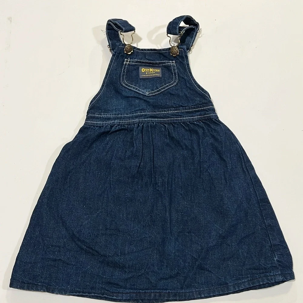 Oshkosh - 5, vintage dark wash denim dress‎